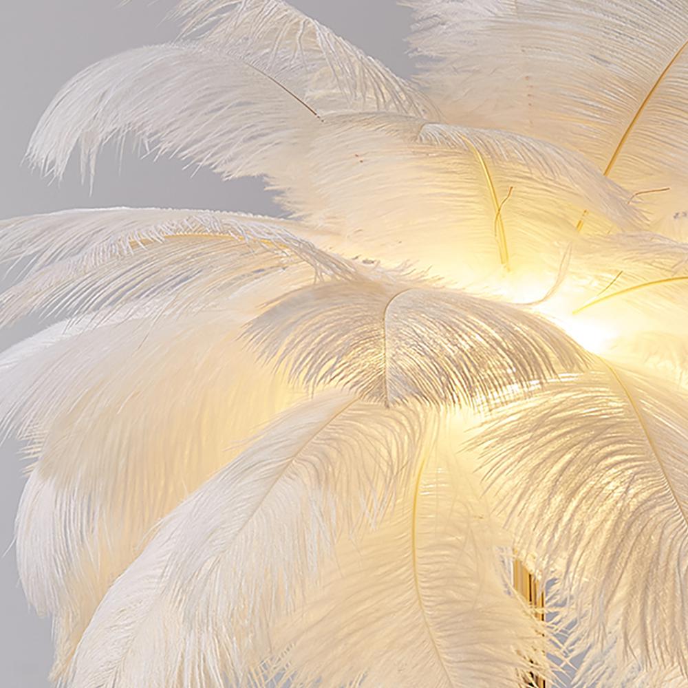 Pink Feather Gold Floor Lamp Unique Tree Standing Lamp