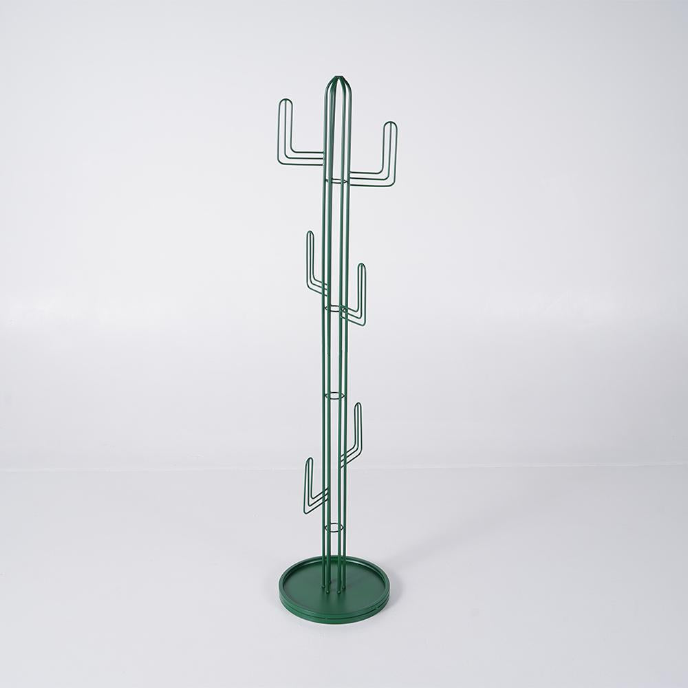 70.9" Clothing Rack Bedroom Entryway Coat Rack Freestanding Cactus Hall Tree in Green