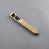 Dree Brushed Gold Freestanding Tub Filler Floor Mount Bathtub Faucet with Hand Shower