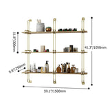 3-Tier Luxury Floating Shelves Wooden Wall Shelf Wall Mounted Shelves