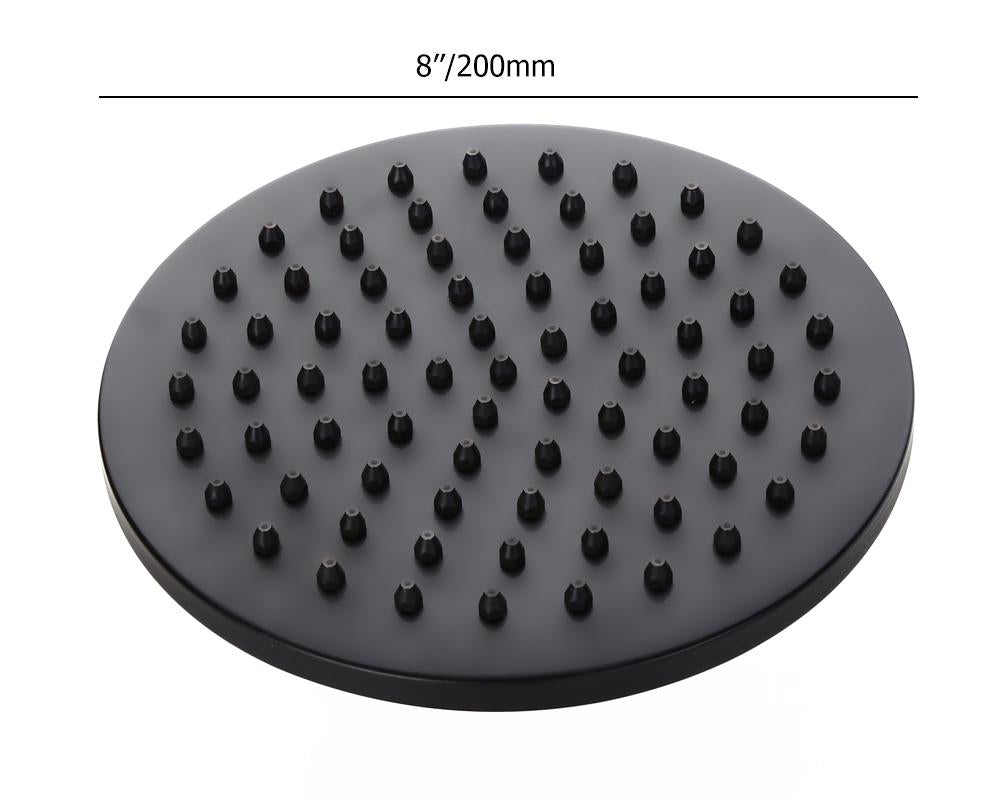 Retro 1-Handle Ceiling Mounted Round Rain Shower Head & Hand Shower Set Antique Black