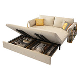 72.8" Convertible Full Sleeper Sofa Leath-aire Upholstered Storage Sofa Bed
