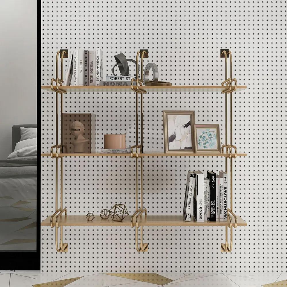 3-Tier Luxury Floating Shelves Wooden Wall Shelf Wall Mounted Shelves