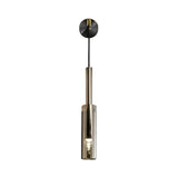 Minimalist Hanging Wall Light 1-Light Clear Armed Sconce Crystal Indoor Wall Lighting