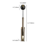 Minimalist Hanging Wall Light 1-Light Clear Armed Sconce Crystal Indoor Wall Lighting