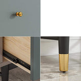 Wooden Gray Side Table with Storage Narrow End Table with Drawers-End & Side Tables,Furniture,Living Room Furniture