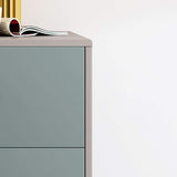 Wooden Gray Side Table with Storage Narrow End Table with Drawers-End & Side Tables,Furniture,Living Room Furniture