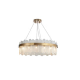 Postmodern Round 10-Light Tiered Clear Glass Chandelier