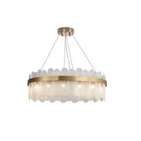 Postmodern Round 10-Light Tiered Clear Glass Chandelier