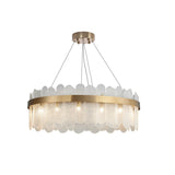 Postmodern Round 10-Light Tiered Clear Glass Chandelier