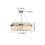 Postmodern Round 10-Light Tiered Clear Glass Chandelier