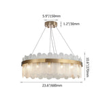 Postmodern Round 10-Light Tiered Clear Glass Chandelier