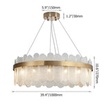 Postmodern Round 10-Light Tiered Clear Glass Chandelier