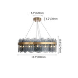 Postmodern Round 10-Light Tiered Clear Glass Chandelier