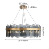 Postmodern Round 10-Light Tiered Clear Glass Chandelier