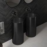 Gold Modern Luxury Round Stainless Steel Sink Pedestal Sink Freestanding