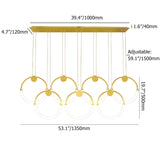 Modern Minimalist Single Circle Kitchen Island Light in Gold Cool Light