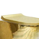 Luxury Round Wall-Mount Toilet Rimless Flushing Ceramic