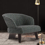 Dark Gray Contemporary Linen Upholstered Accent Chair with Stainless Steel Base-Chairs & Recliners,Furniture,Living Room Furniture