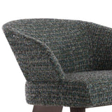 Dark Gray Contemporary Linen Upholstered Accent Chair with Stainless Steel Base-Chairs & Recliners,Furniture,Living Room Furniture