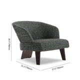 Dark Gray Contemporary Linen Upholstered Accent Chair with Stainless Steel Base-Chairs & Recliners,Furniture,Living Room Furniture