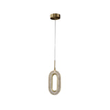 Gold Ring Pendant Light 1-Light LED Lighting with Adjustable Cable