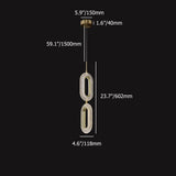Gold Ring Pendant Light 1-Light LED Lighting with Adjustable Cable