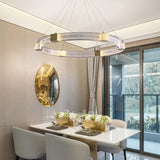 Modern Minimalist Ring Acrylic Pendant Light with Adjustable Cables