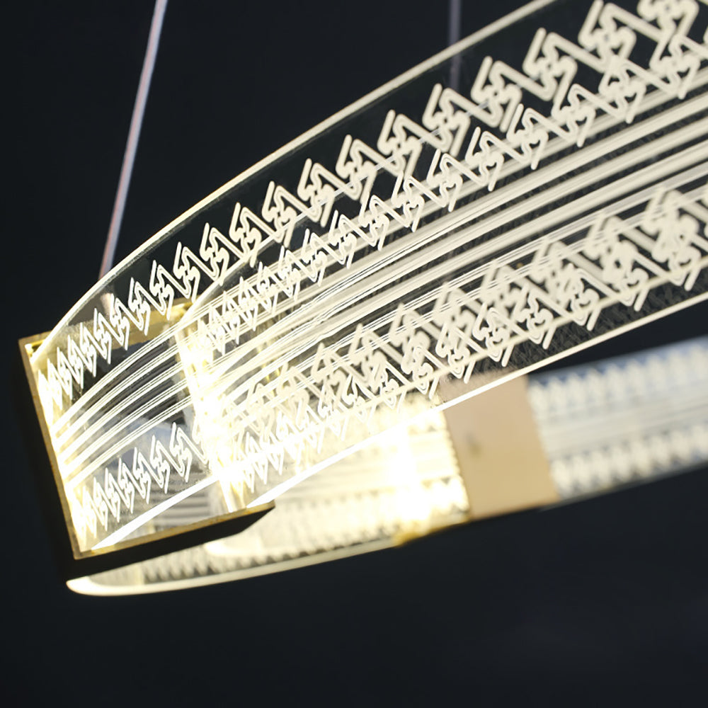Modern Minimalist Ring Acrylic Pendant Light with Adjustable Cables