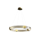 Modern Minimalist Ring Acrylic Pendant Light with Adjustable Cables