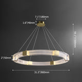 Modern Minimalist Ring Acrylic Pendant Light with Adjustable Cables