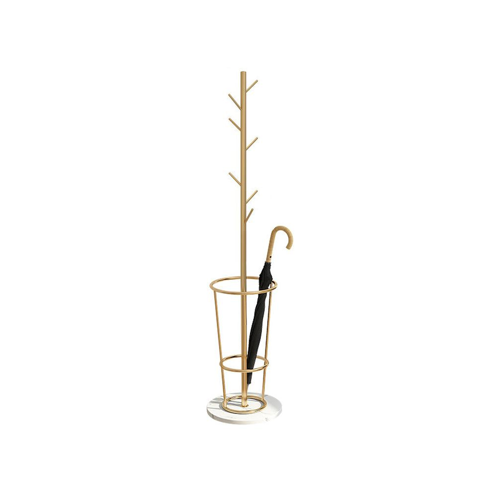67'' Entryway Metal Coat Rack with Umbrella Rack Base-Black