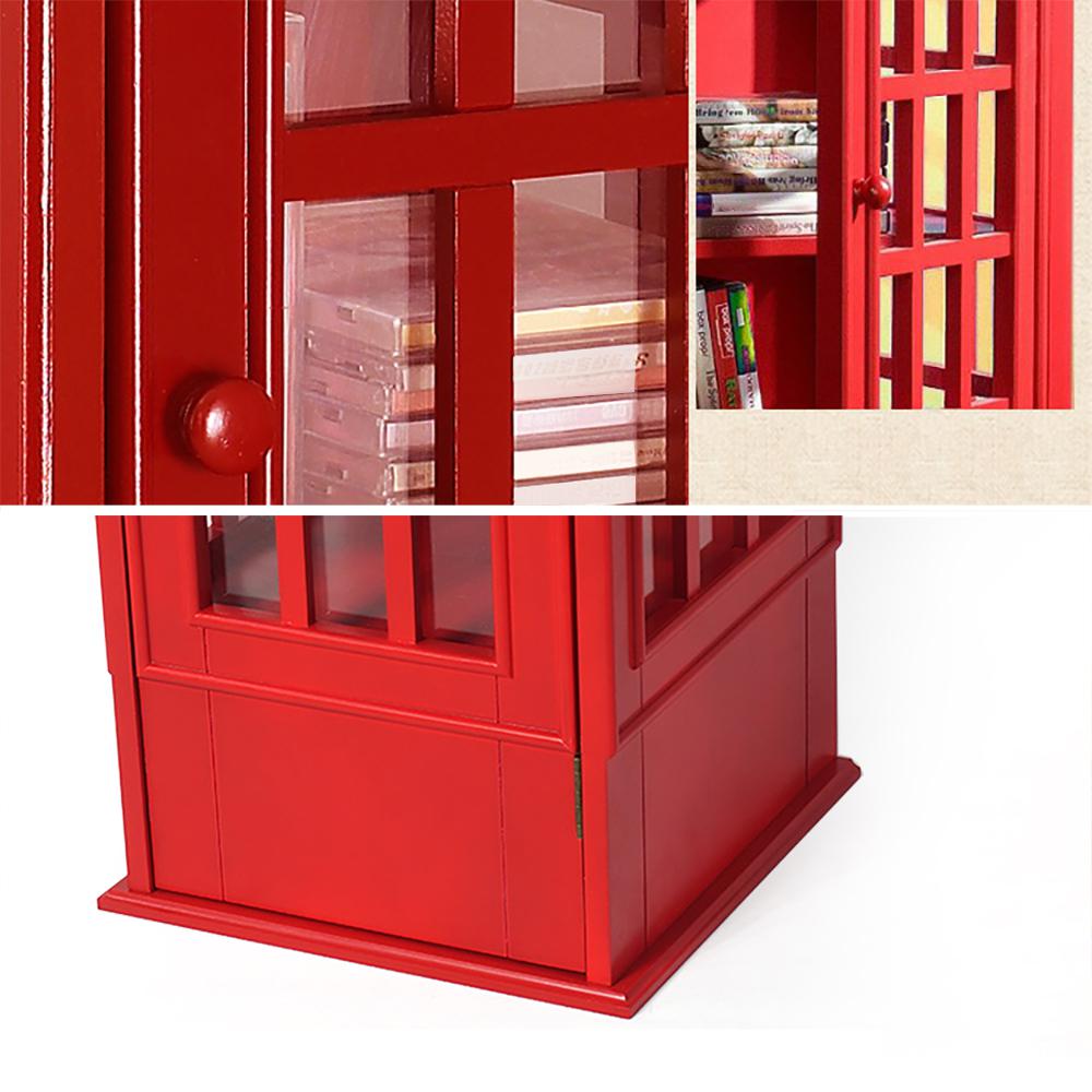 Phone Booth-Shaped Retro Kid's Bookcase England Style