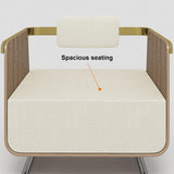 Black Modern Accent Chair Upholstered Cotton & Linen Accent Chair