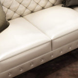 3 Pieces Beige Leather Sofa and Loveseat Living Room Set with Pillows-Richsoul-Furniture,Living Room Furniture,Living Room Sets