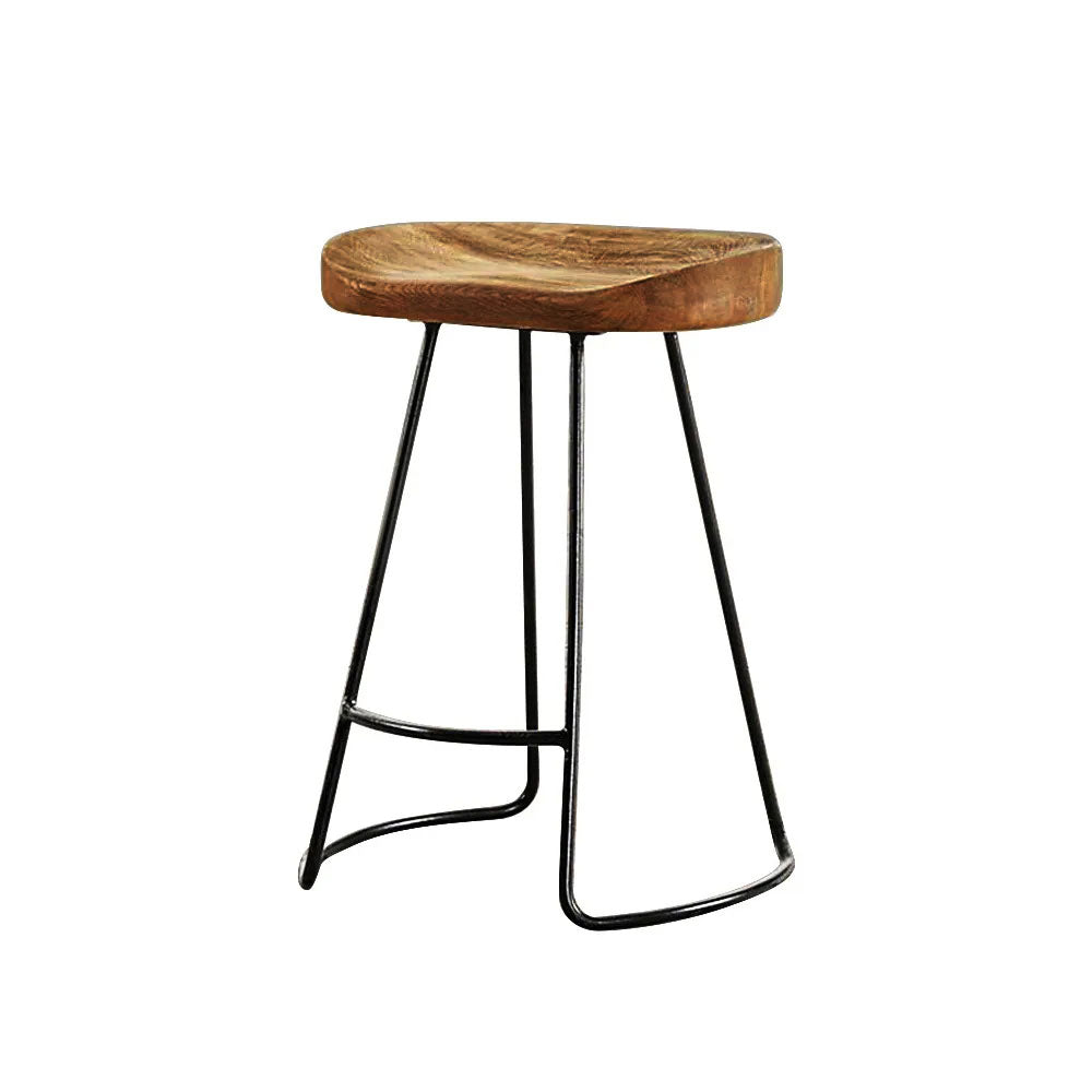 Industrial Natural 71" 7 Piece Bar Table Set with Shelf