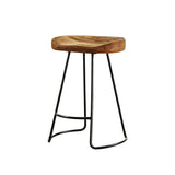 Industrial Natural 71" 7 Piece Bar Table Set with Shelf