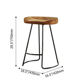 Industrial Natural 71" 7 Piece Bar Table Set with Shelf