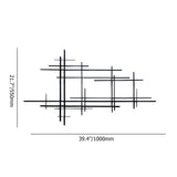 Minimalist Black Metal Wall Decor with Vertical Lines