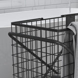 Collapsible Black Laundry Basket 22 x 23 Metal Laundry Hamper on Wheels