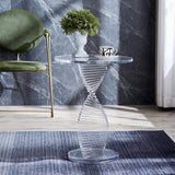 Contemporary Round Acrylic Side Table-End & Side Tables,Furniture,Living Room Furniture