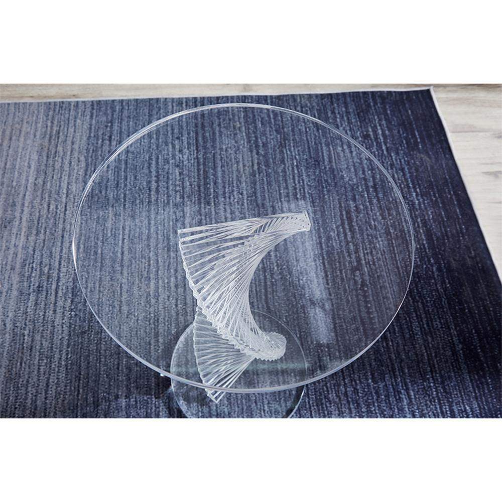 Contemporary Round Acrylic Side Table-End & Side Tables,Furniture,Living Room Furniture