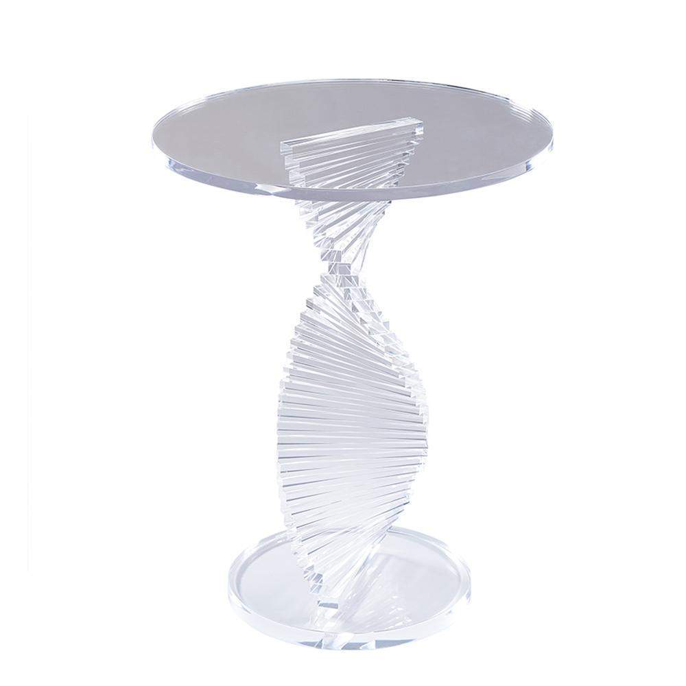 Contemporary Round Acrylic Side Table-End & Side Tables,Furniture,Living Room Furniture
