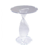 Contemporary Round Acrylic Side Table-End & Side Tables,Furniture,Living Room Furniture