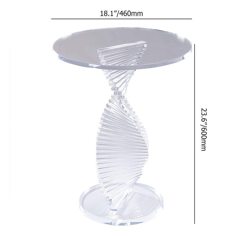 Contemporary Round Acrylic Side Table-End & Side Tables,Furniture,Living Room Furniture
