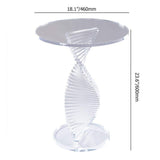 Contemporary Round Acrylic Side Table-End & Side Tables,Furniture,Living Room Furniture