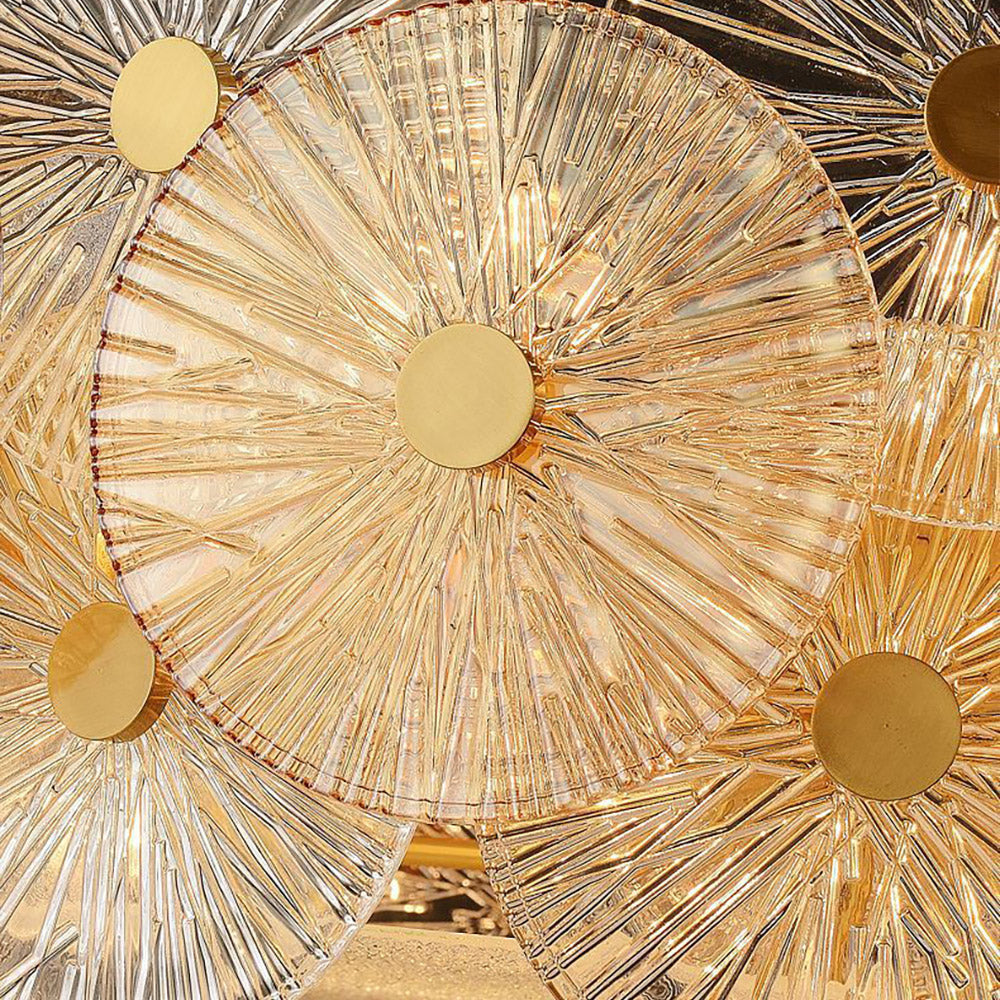 Modern Oval LED Glass Kitchen Island Light with Adjustable Hanging Rods