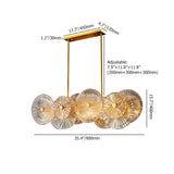 Modern Oval LED Glass Kitchen Island Light with Adjustable Hanging Rods