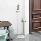 Metal Plant Stand 4-Shelf Gold Plant Pot Stand for Indoor & Outdoor in Large