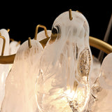 Postmodern 8-Light Tiered Cloud Glass Chandelier with Adjustable Cables